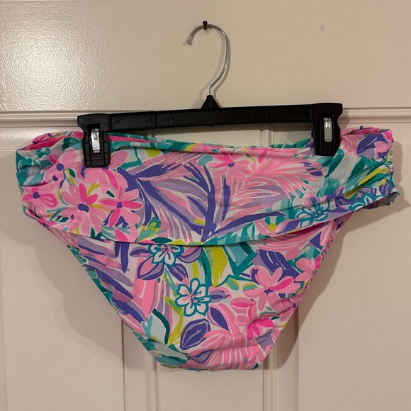 Lilly Pulitzer Pink and Green Floral Swim Bottom - Picture 2 of 6